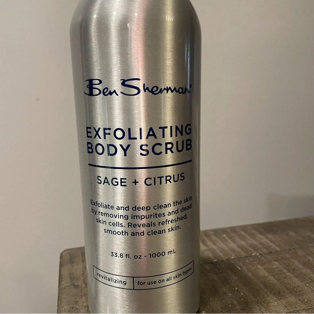 Ben Sherman Large 33.8 oz Exfoliating Body Scrub,  Sage + Citrus